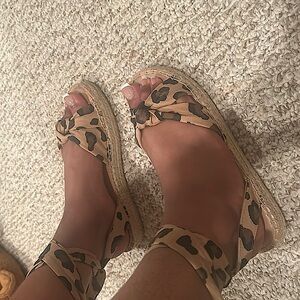 Cheetah print espadrilles